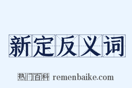 新定反义词是什么意思的图片